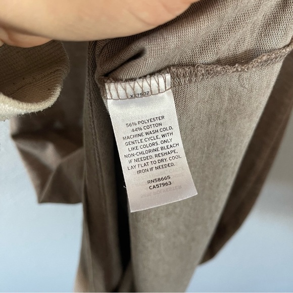 Leith Beige Sleeveless Bodycon Dress Ruched Tulip Hem Casual Everyday Size Small - Picture 8 of 8